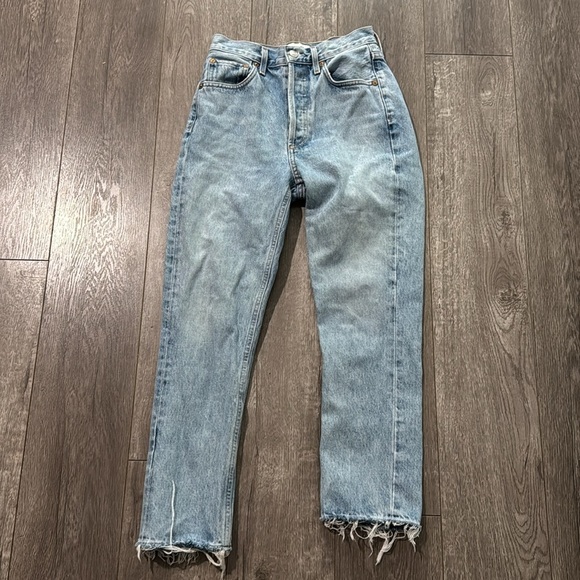 AGOLDE Riley High Rise Straight Crop in Renewal 23 - Picture 5 of 11